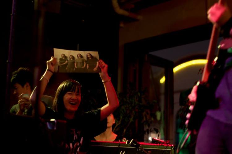 Me fan-girling at the front. Photo by Elizabeth Coulton.