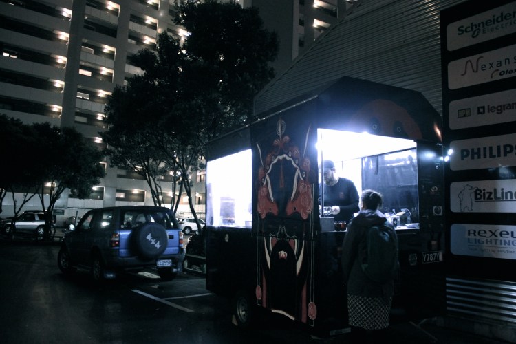 Spot the panda! Warming up Egmont Street every Wednesday night.