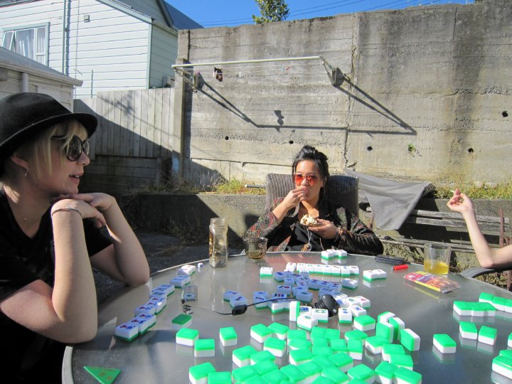 Mahjong sesh, Newtown 2010.
