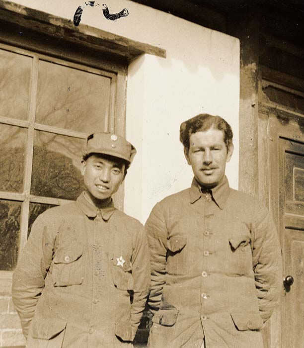 James Bertram and Hsiao, North Shanxi, China, 1938. Image from Te Ara.